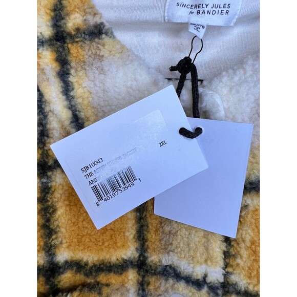 Bandier Sherpa Jacket Women's Plus XXL Yellow Sincerely Jules X Aspen Sherpa B2 - Picture 6 of 12